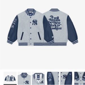 Kids Blue and Gray Varsity Jacket
